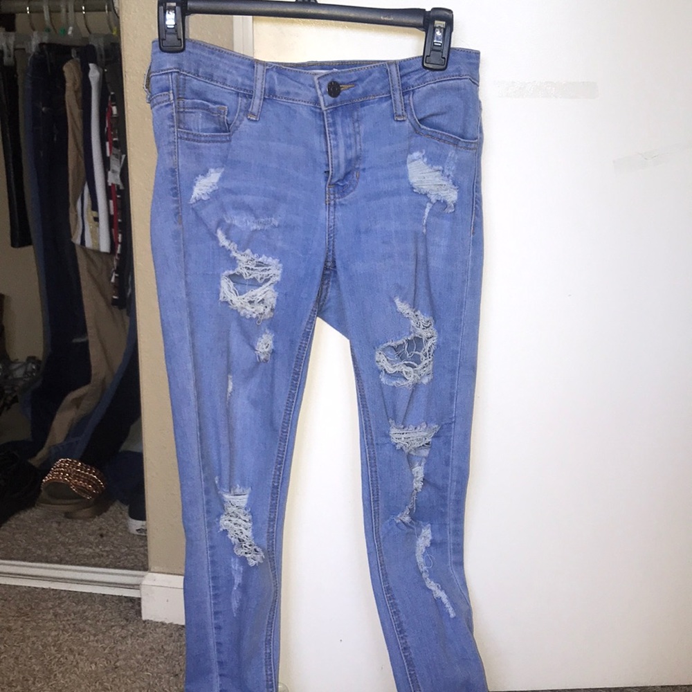 Distressed jeans